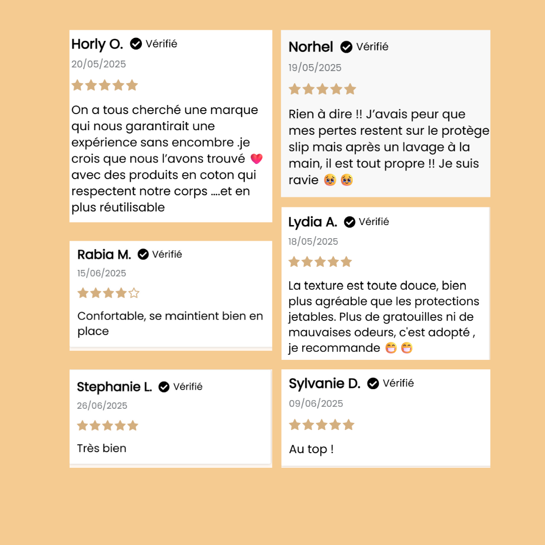 Protège-lingeries réutilisables – Pack de 5